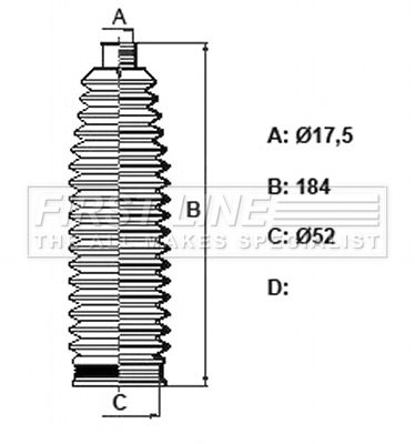 FIRST LINE Putekļusargu komplekts, Stūres iekārta FSG3448